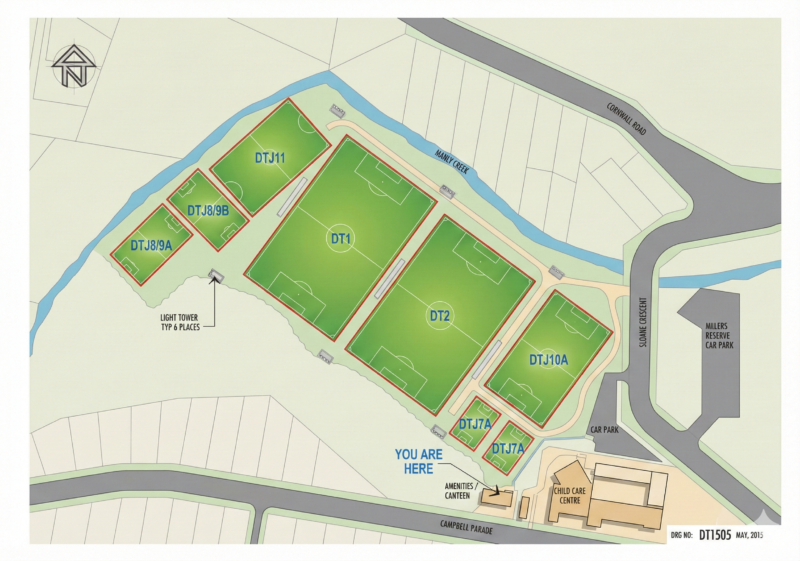 David Thomas Reserve Map
