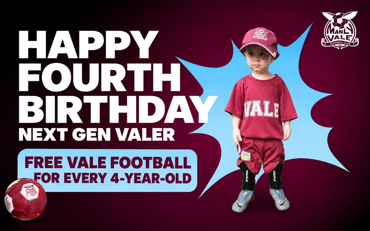 Turning Four? Get a Free Vale Football!