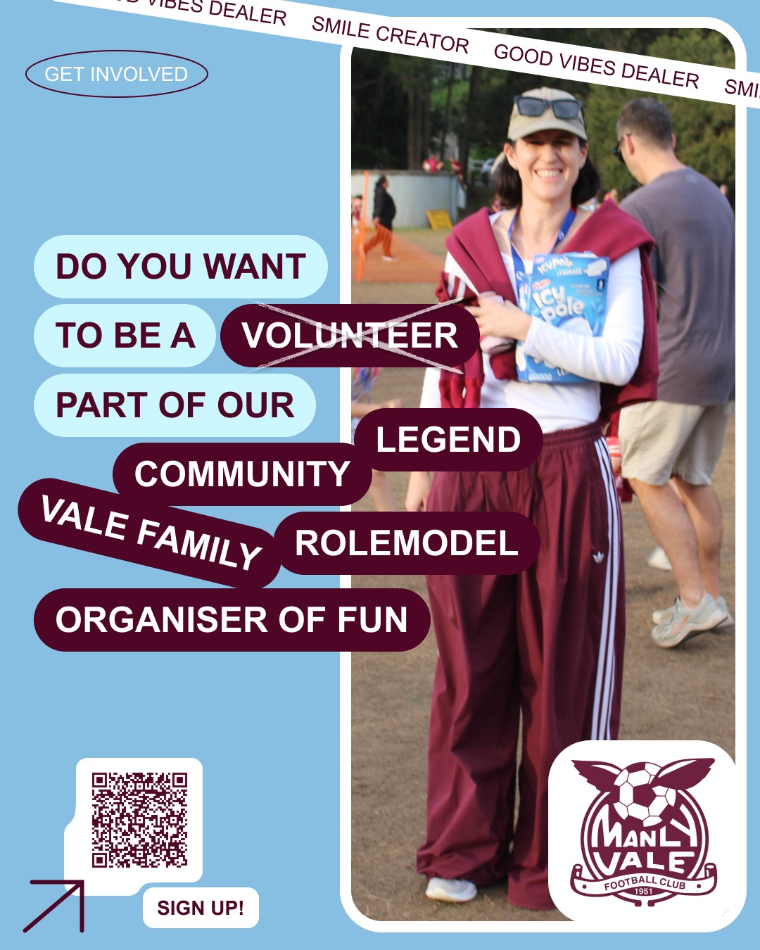 Join our Vale legends. Volunteer with Manly Vale FC and be part of our community.